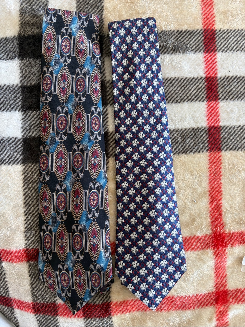 Dior and Celine Men’s Patterned Silk Tie Duo